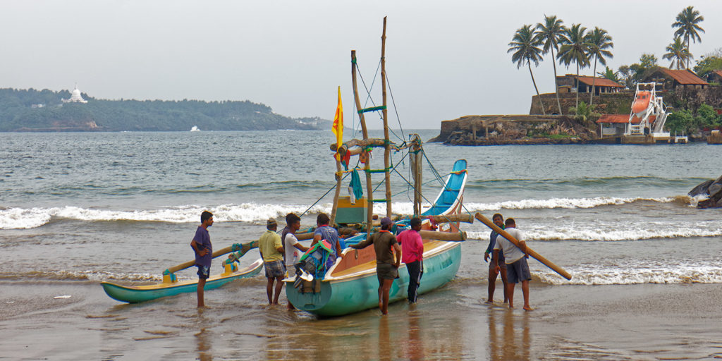 Fishing boat in Galle, Sri Lanka
