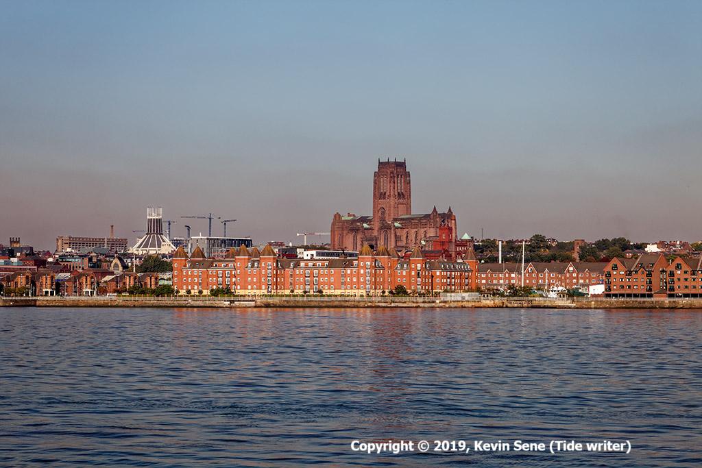 Liverpool's two cathedrals viewed across the Mersey Estuary